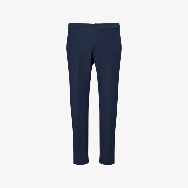 

Брюки Boss Green T-Commuter прямые из эластичной ткани, синий