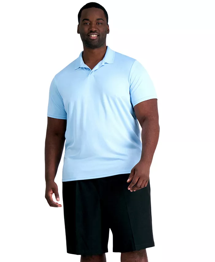 

Мужские укороченные шорты Big & Tall Cool 18 PRO классического кроя с защипами и эластичной тканью, длина 9.5" Haggar, черный