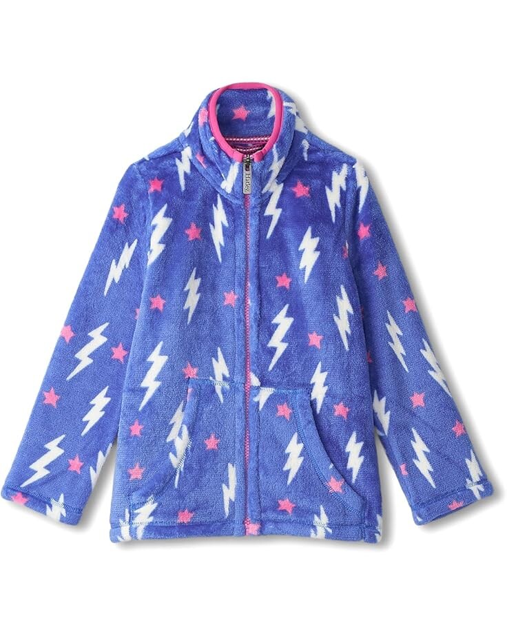 

Флис Hatley Kids Lightening Bolts Fuzzy Fleece Zip-Up, синий