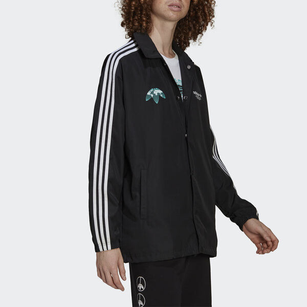 Куртка adidas originals Sports Long Sleeves Jacket Black, черный — фото 4