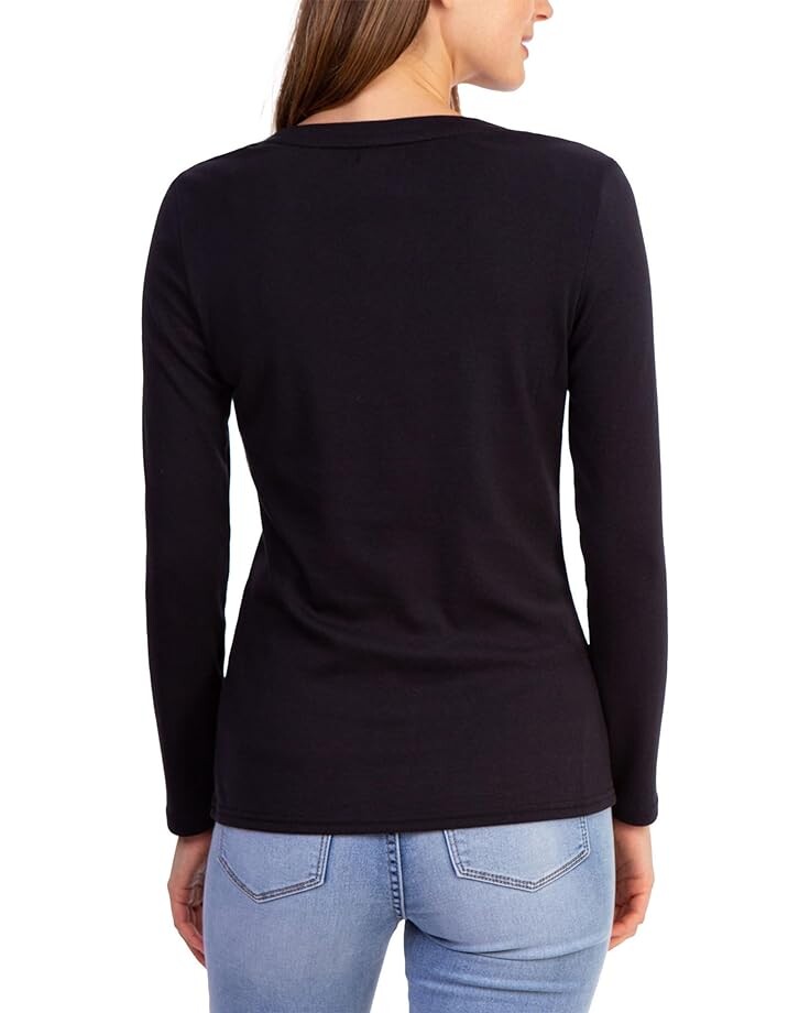 

Футболка U.S. POLO ASSN. USPA Long Sleeve Rib V-Neck Tee, черный