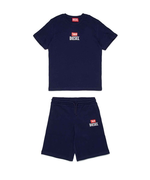 

Детский комплект: футболка с коротким рукавом и шорты DIESEL KIDS, темно-синий