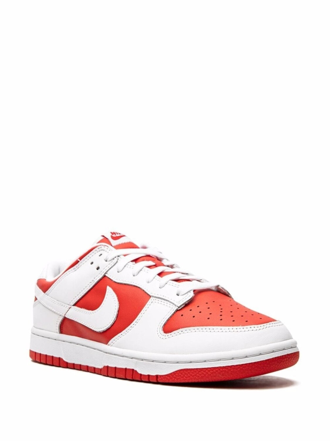 Кроссовки Nike Dunk Low, белый/красный — фото 2