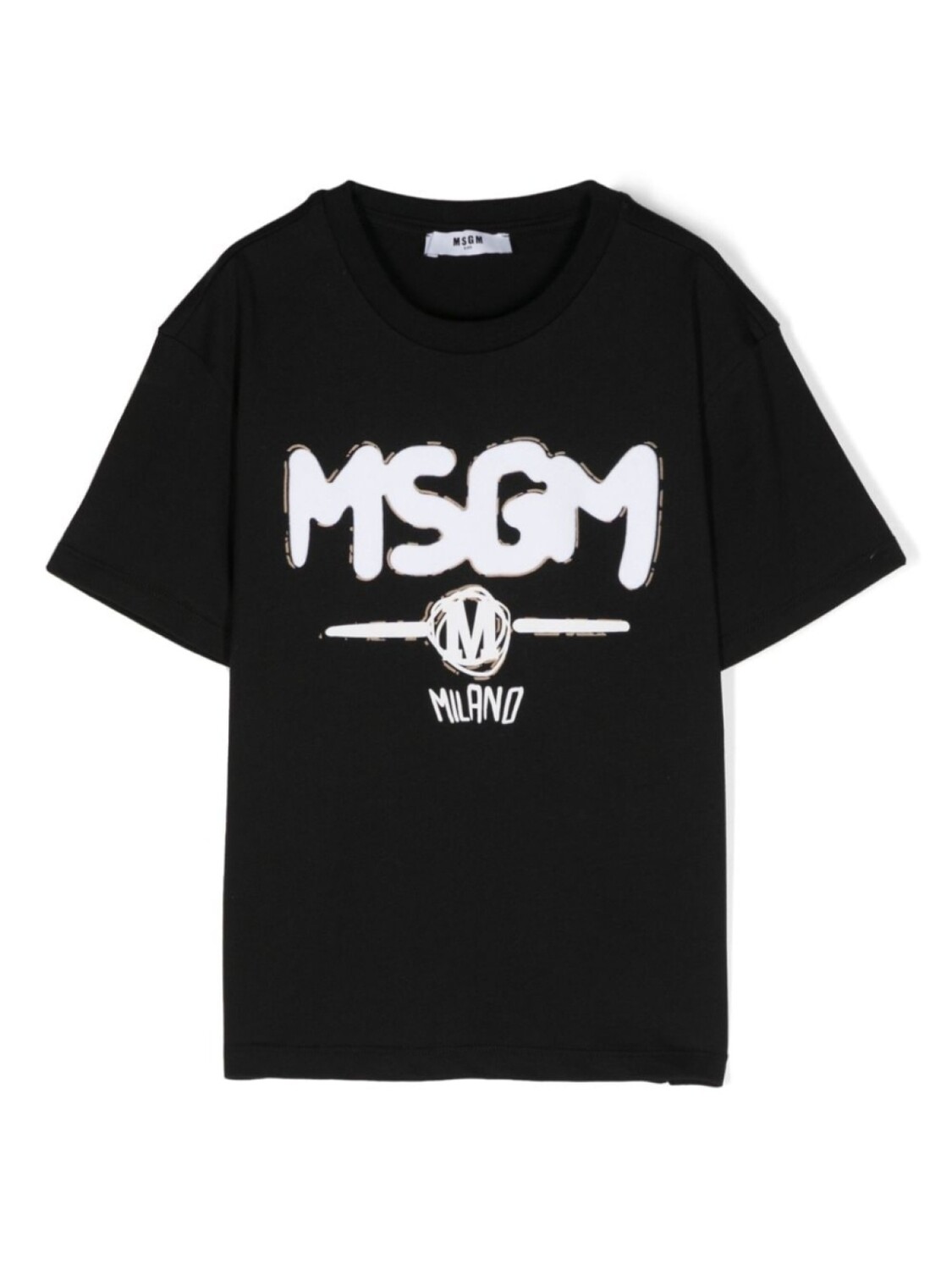 

MSGM Kids футболка с логотипом, черный