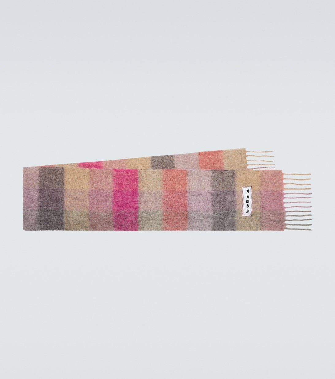 

Шарф из смесовой шерсти в клетку Acne Studios, разноцветный