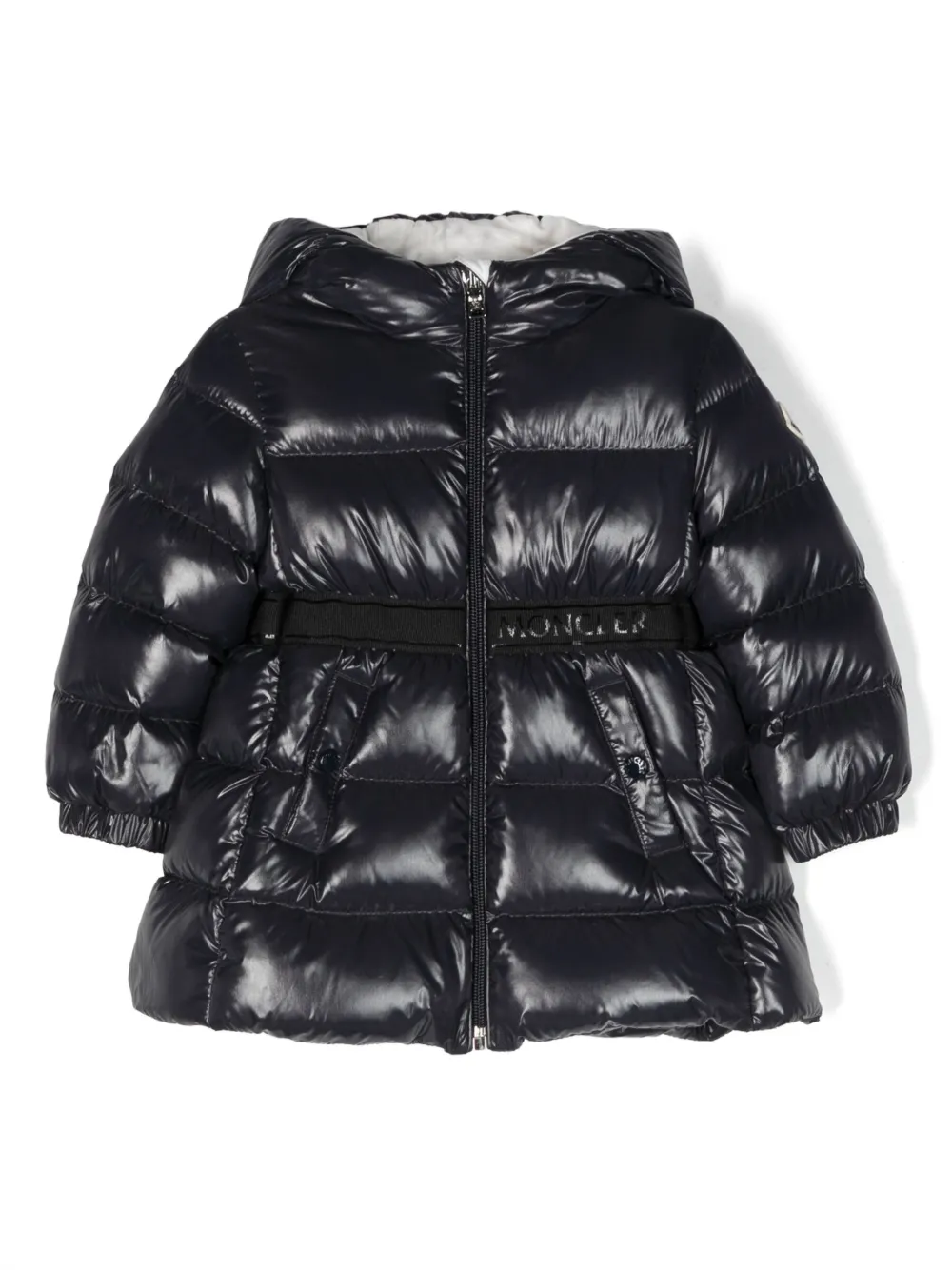 

Длинный пуховик Alis Moncler Enfant, синий