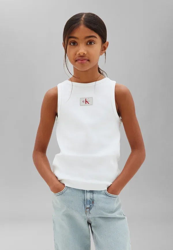 Топ-майка Calvin Klein Jeans Mini me, ярко-белый