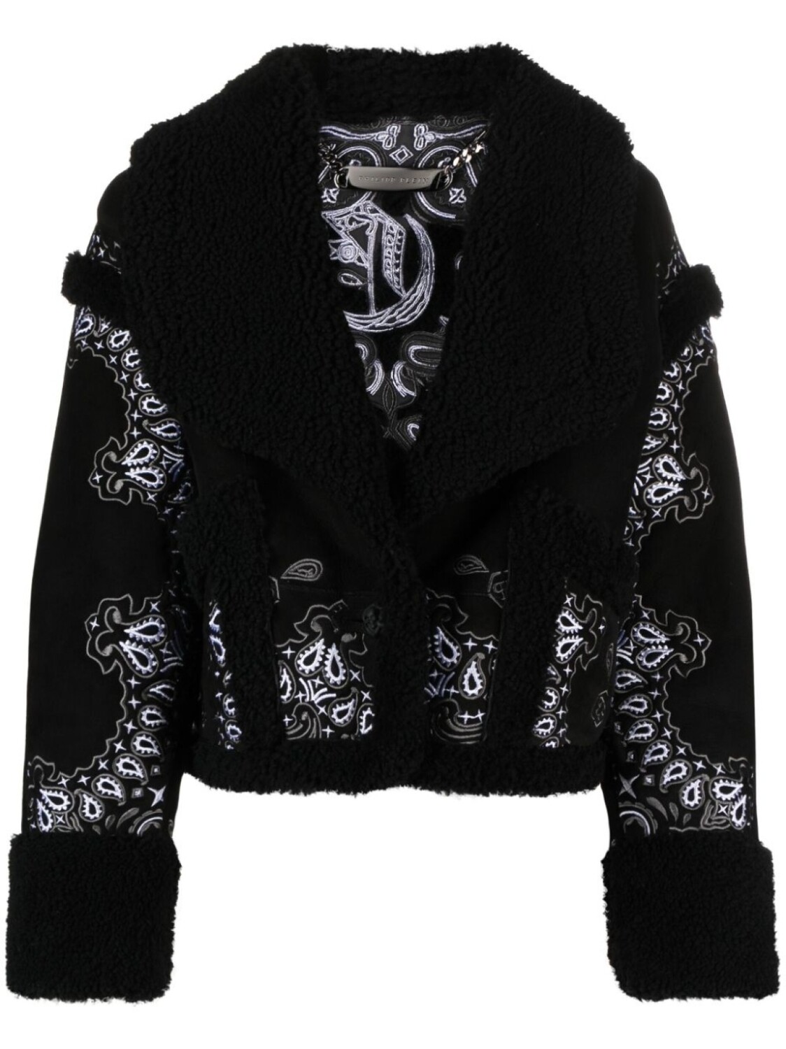 

Philipp Plein куртка из овчины с принтом пейсли, черный