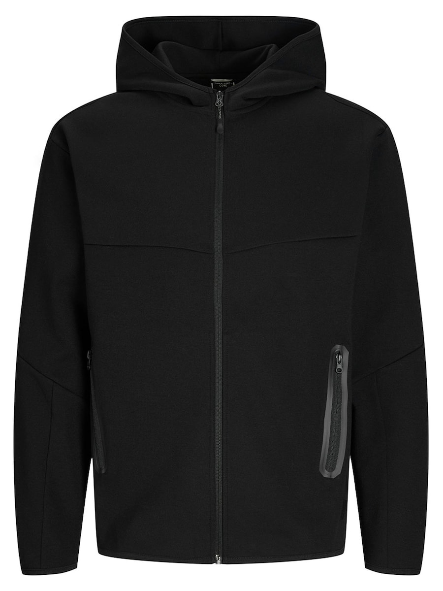 

Толстовка с капюшоном на молнии JACK & JONES Fusion, черный