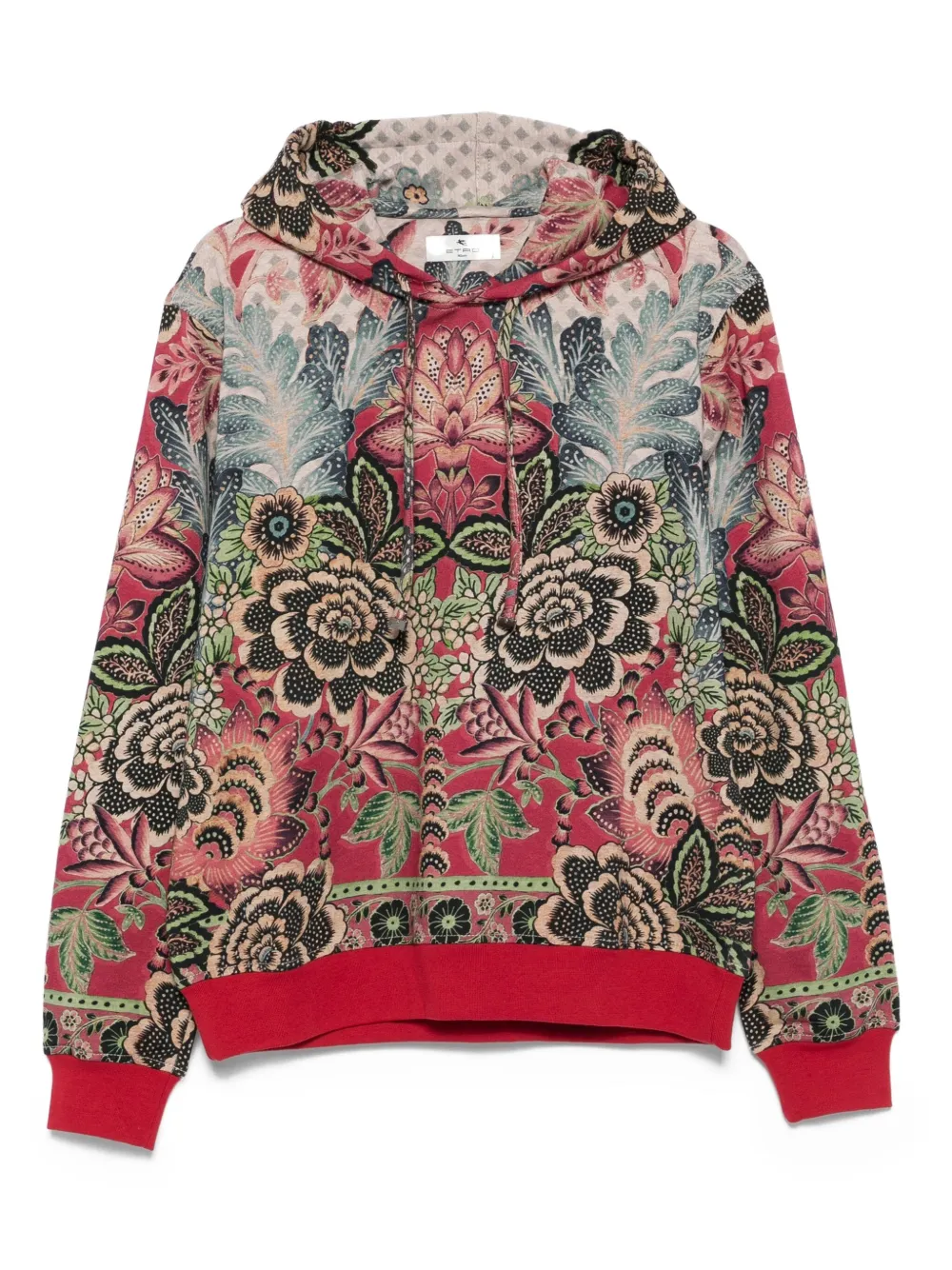 

Худи с цветочным принтом ETRO, красный