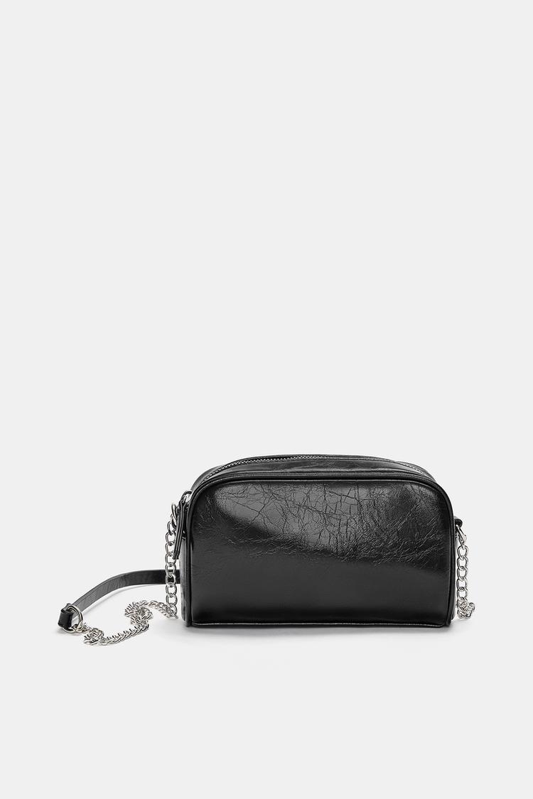 

Сумка через плечо с цепочкой Pull And Bear, черный