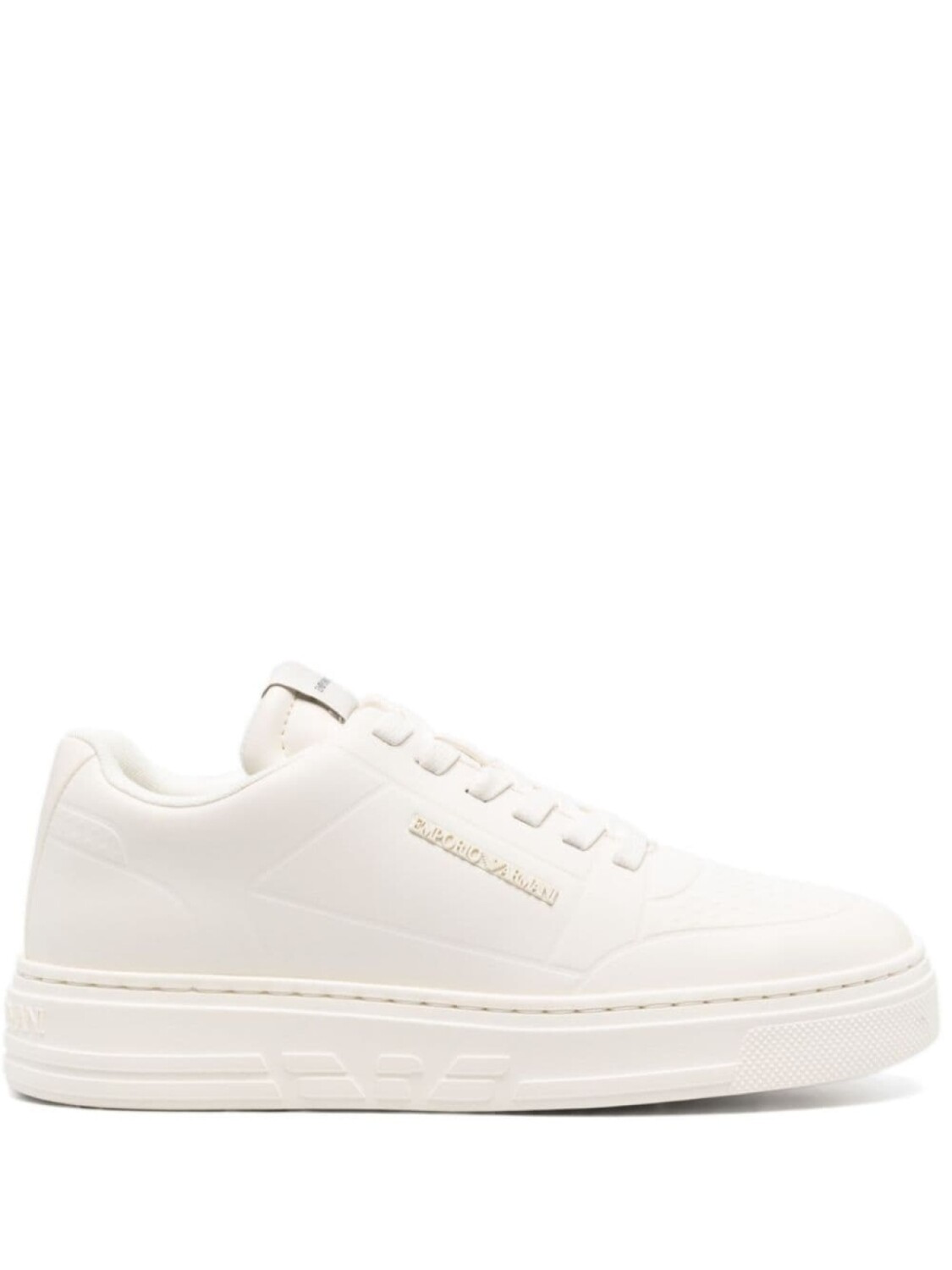 Emporio Armani кожаные кроссовки, белый