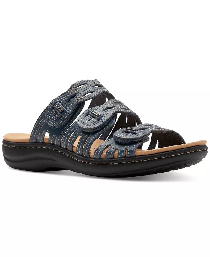 Босоножки Laurieann Ruby с зубчатыми ремешками Clarks, синий