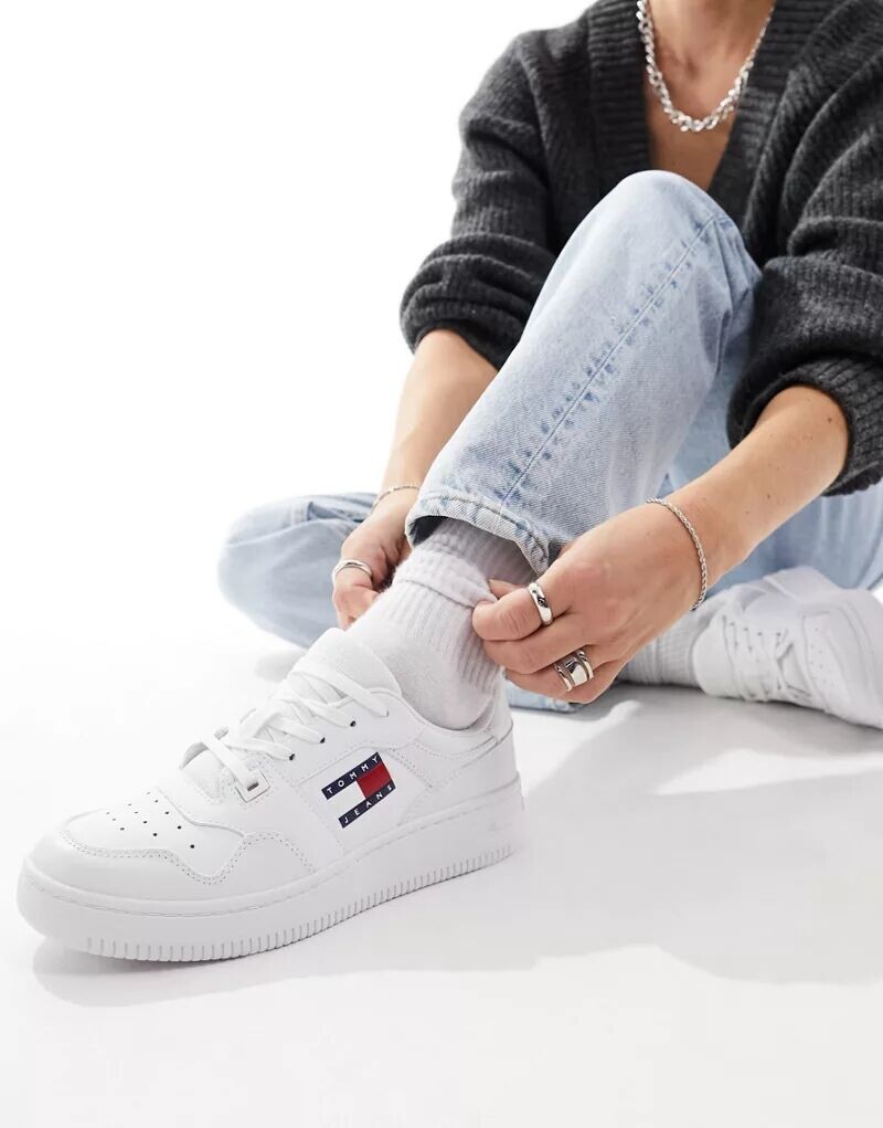 Кроссовки Tommy Jeans Retro, белый/красный/черный — фото 3