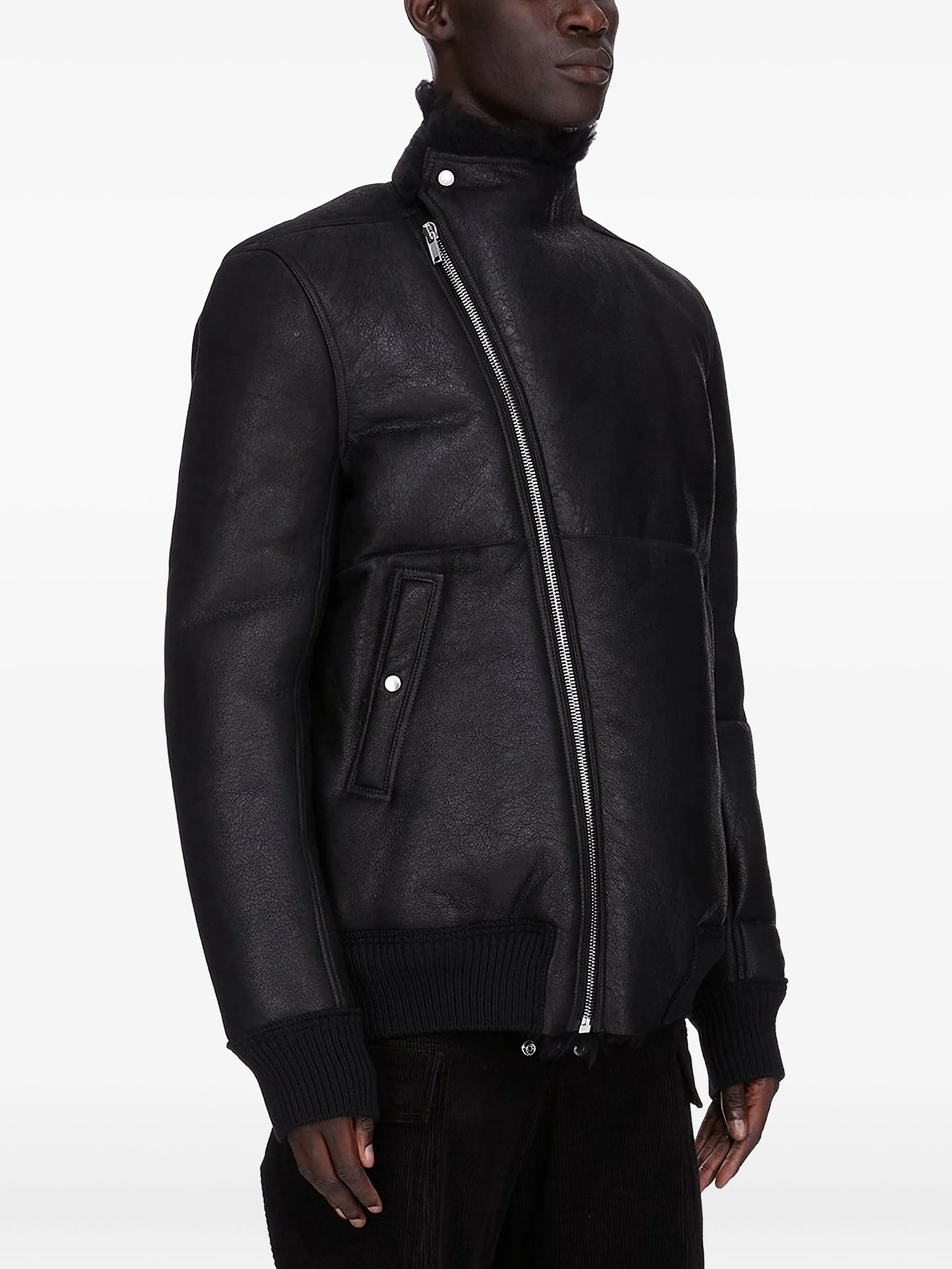 Куртка Hollywood Flight из овчины Rick Owens, черный — фото 3