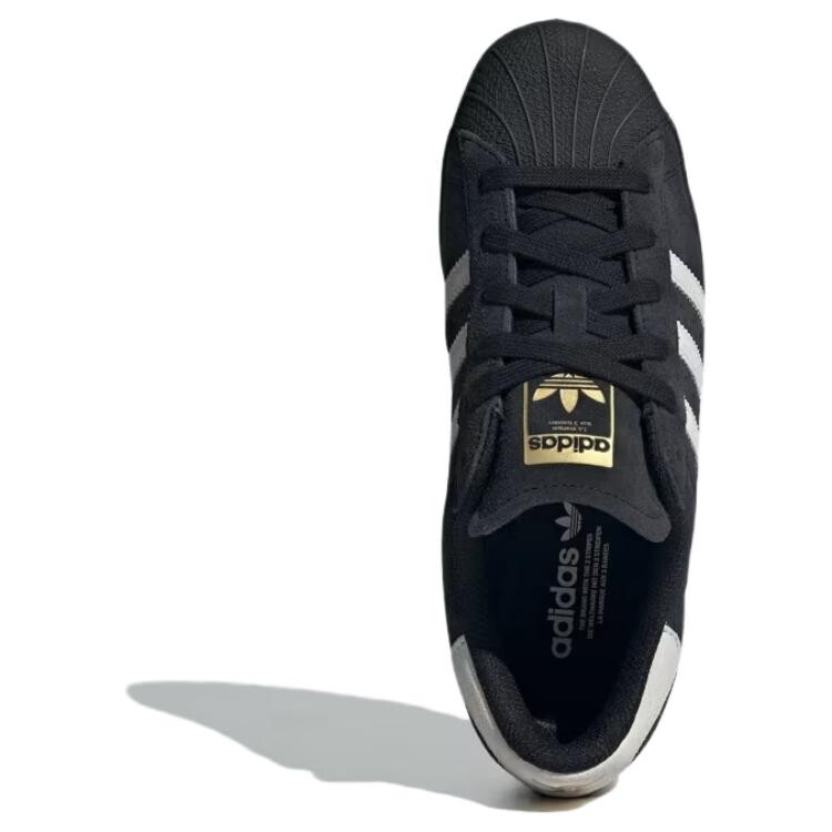 Кроссовки adidas originals Superstar Skateboarding Shoes Women's Low-top Core Black / Crystal White / Matte Gold, черный — фото 4