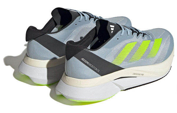 Кроссовки Adidas Adizero Boston 12 Running Shoes 'Wonder Blue Lucid Lemon', синий — фото 4