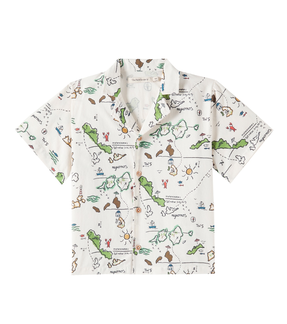 

Хлопковая рубашка с принтом Arkoi The New Society, Map Print