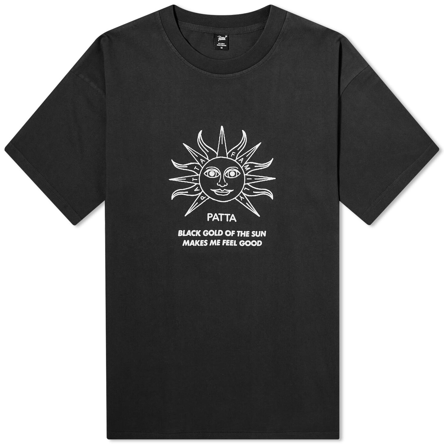

Футболка Patta Black Gold Sun T-Shirt, цвет Pirate Black