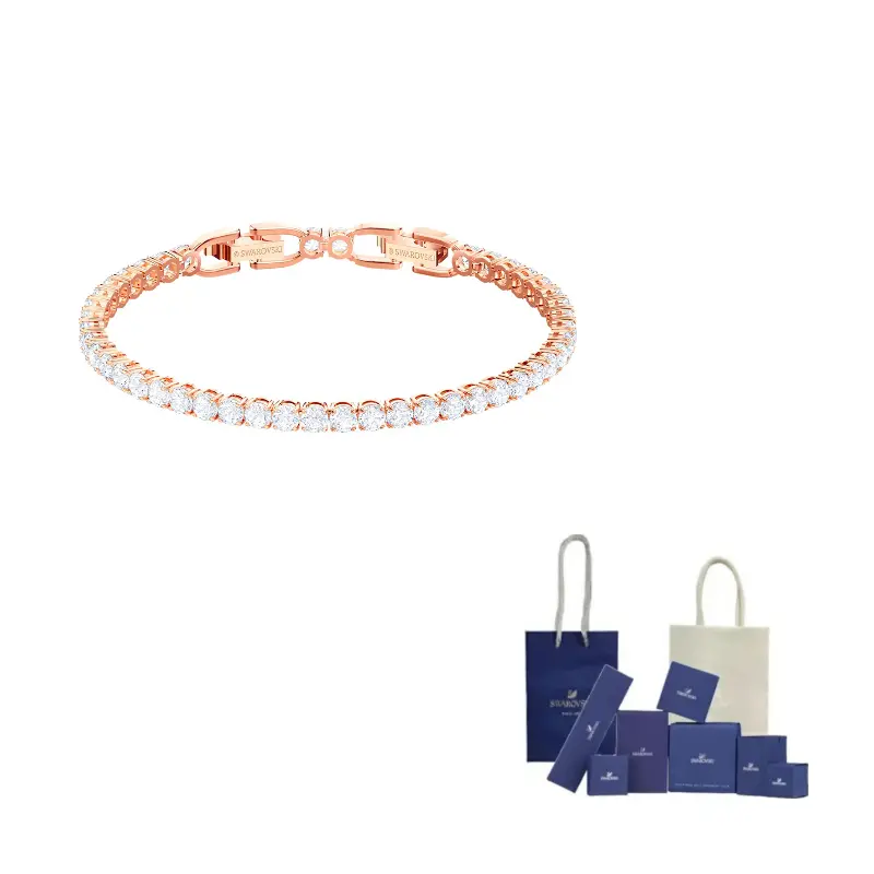 

Браслеты Matrix Tennis Alloy для женщин Swarovski, розовое золото