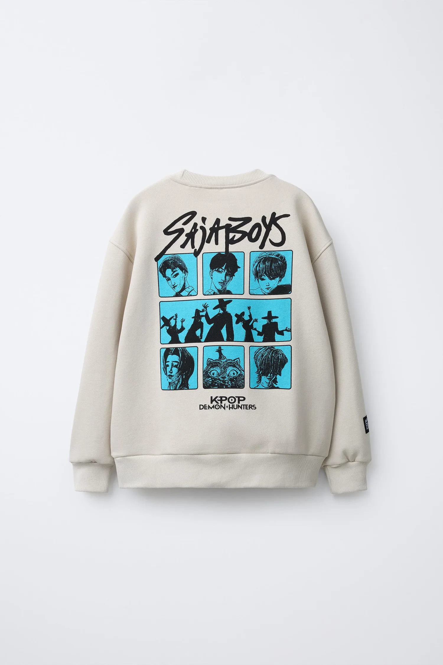 Kpop demon hunters netflix толстовка Zara, экрю — фото 2