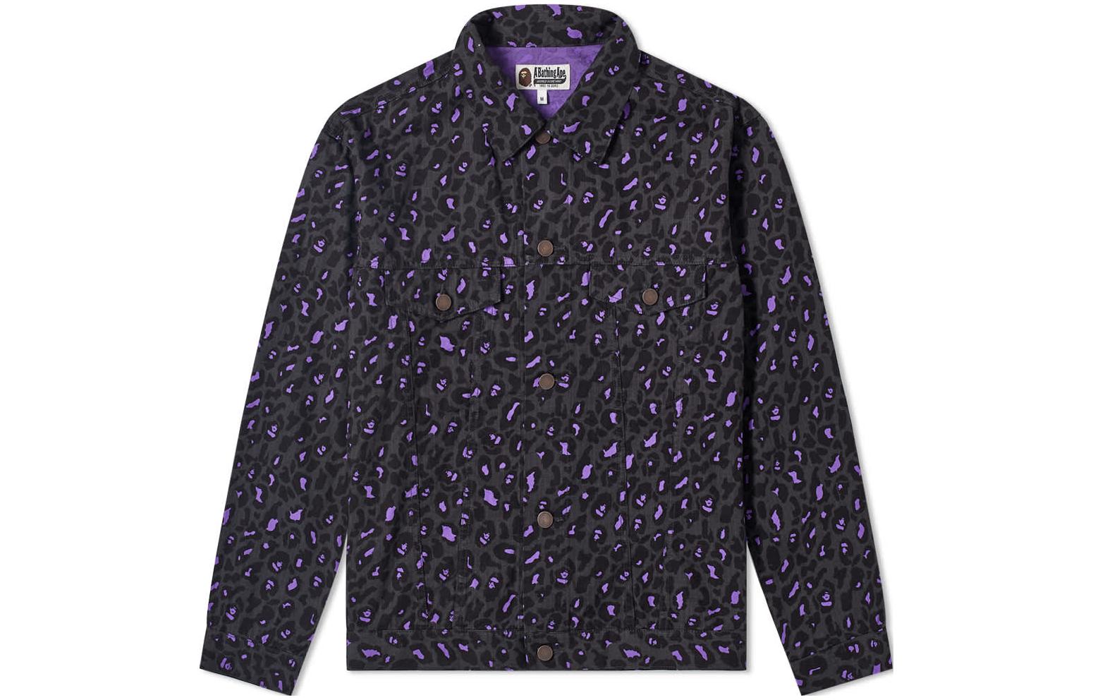 

A BATHING APE Куртка мужская фиолетовая и серая, Purple & Gray