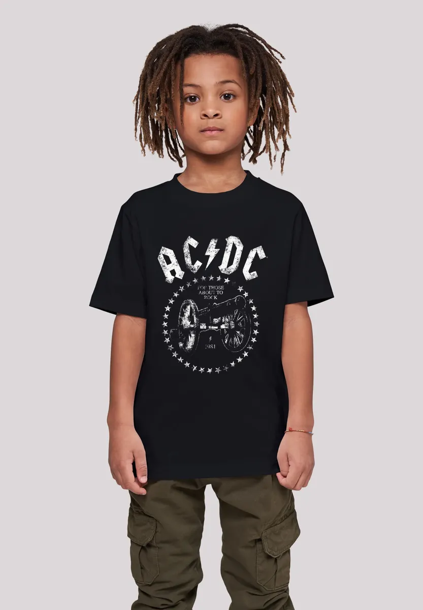 

Футболка F4NT4STIC "ACDC We Salute You Cannon", унисекс для детей, товары премиум-класса, для мальчиков, девочек, рубашка с оркестром, черный