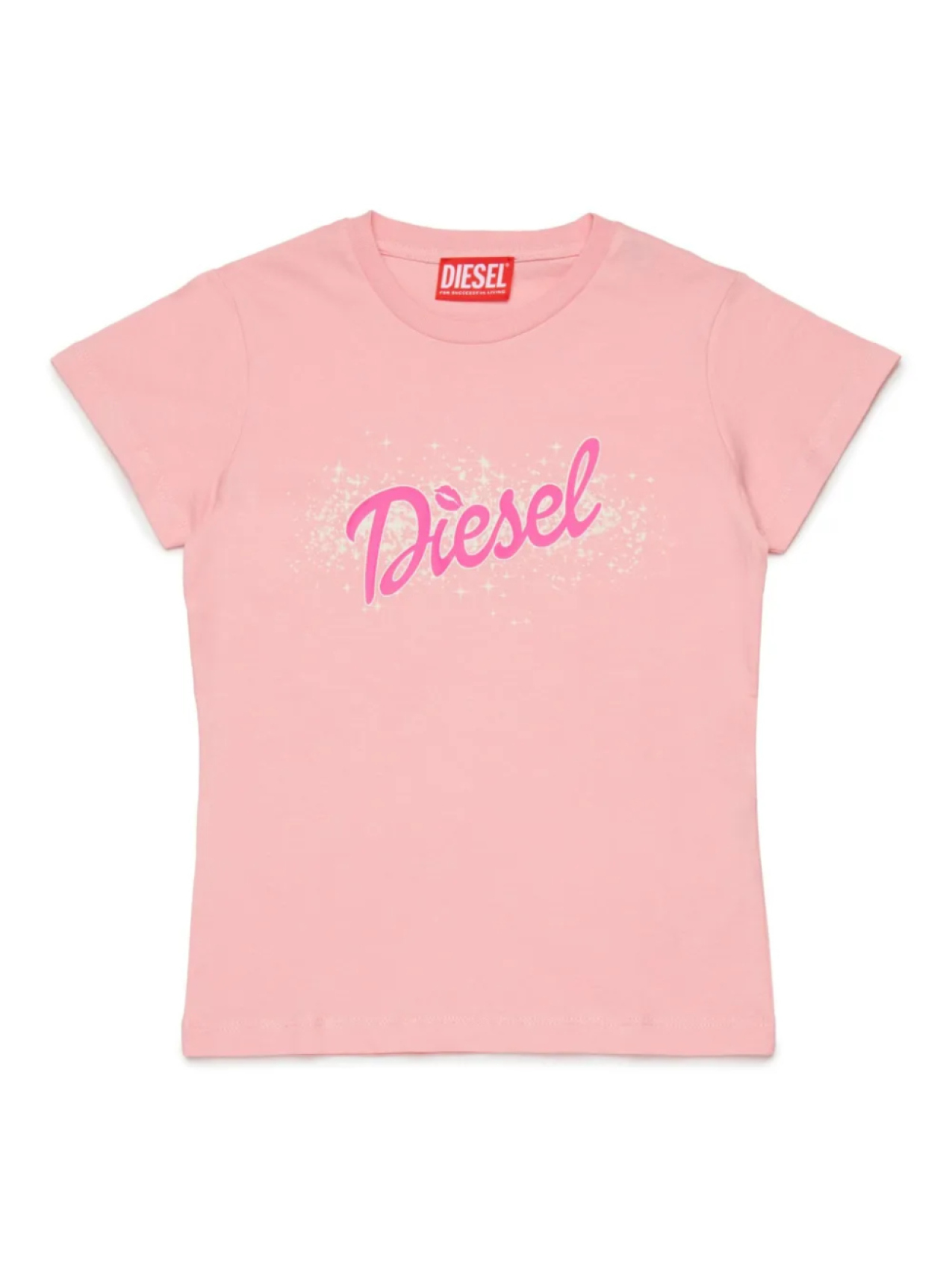 

Diesel Kids футболка с логотипом, розовый