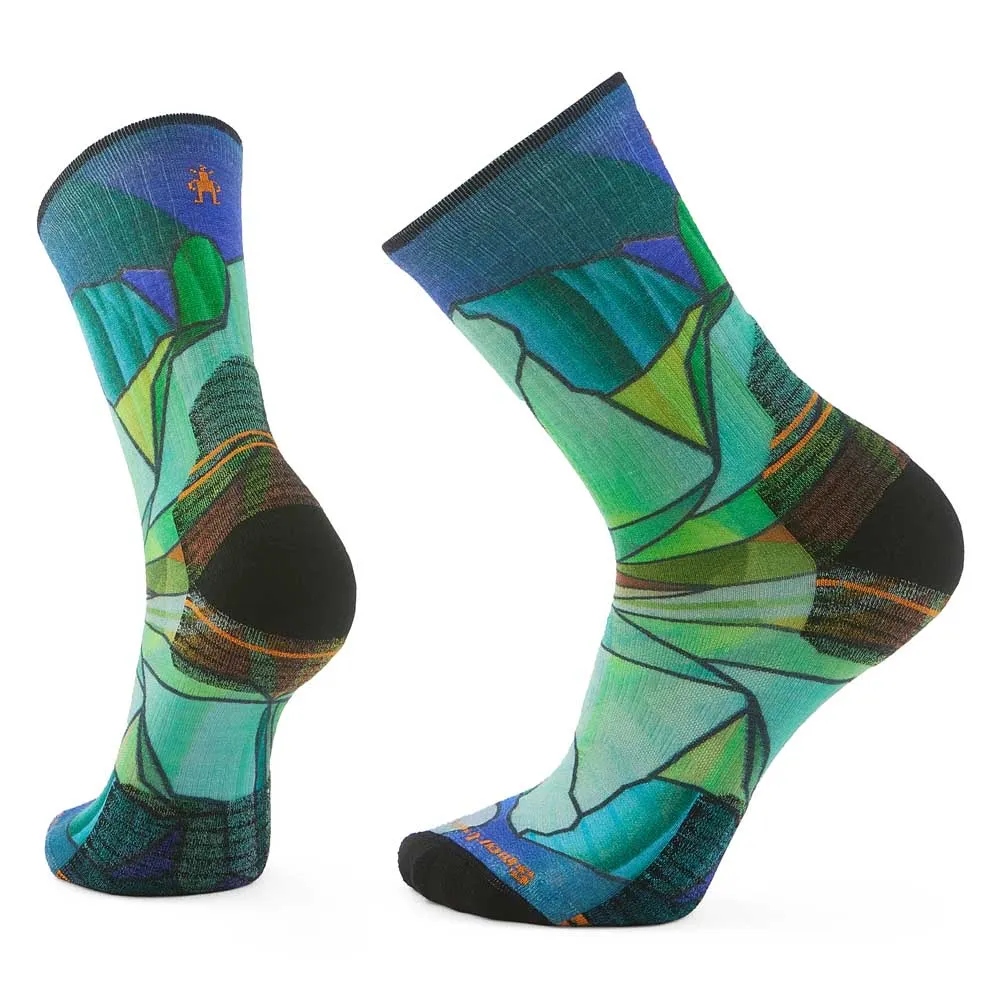 

Носки Smartwool Hike Targeted Cushion Mirror Mountain Print Crew, синий