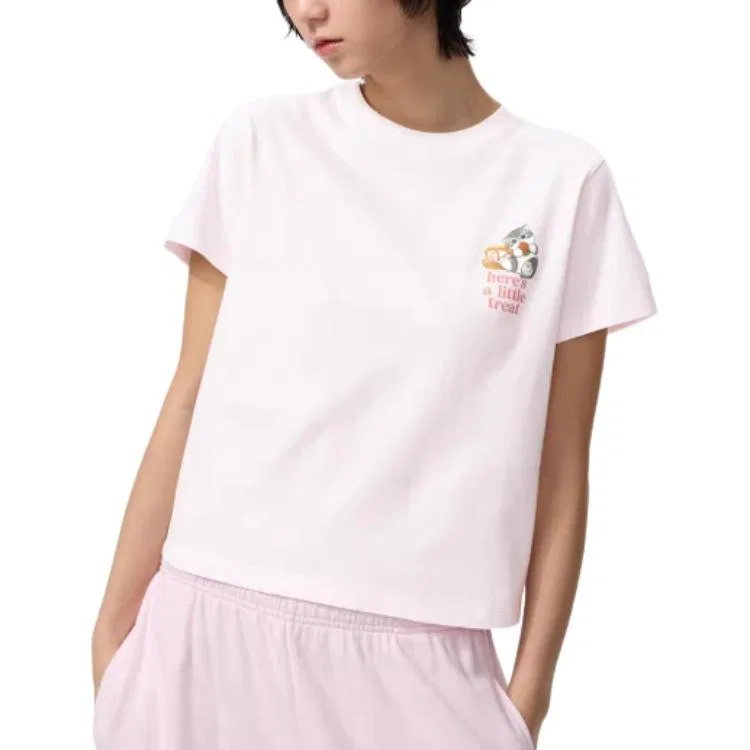 Футболка женская SS26 Pastel Pink с круглым вырезом UNIQLO — фото 3