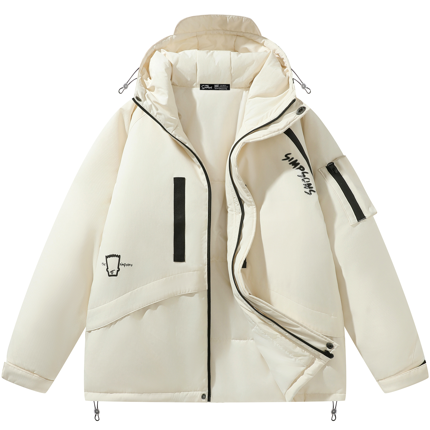 

Пуховик унисекс The Simpsons, экрю, Бежевый, Пуховик унисекс The Simpsons, экрю