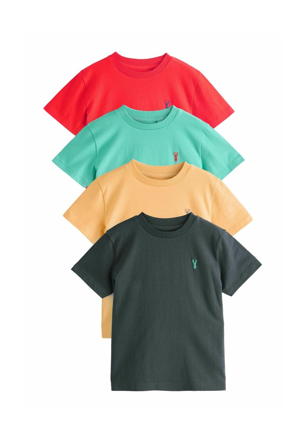 

Базовая футболка 4 PACK STAG EMBROIDERED SHORT SLEEVE Next, синий