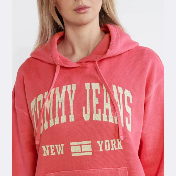Толстовка свободного кроя с выстиранным капюшоном Tjw rlx Tommy Hilfiger, розовый — фото 4