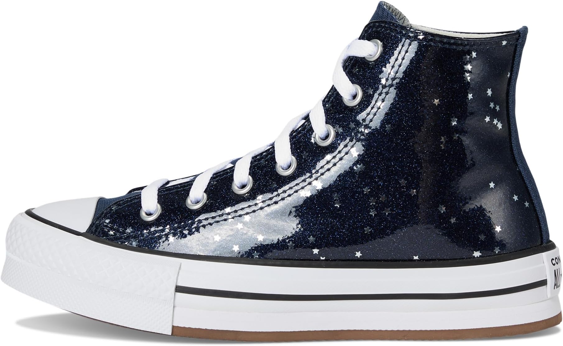 Кроссовки Converse Kids Chuck Taylor All Star Eva Lift Glitter Platform, цвет Navy/White/Egret — фото 4