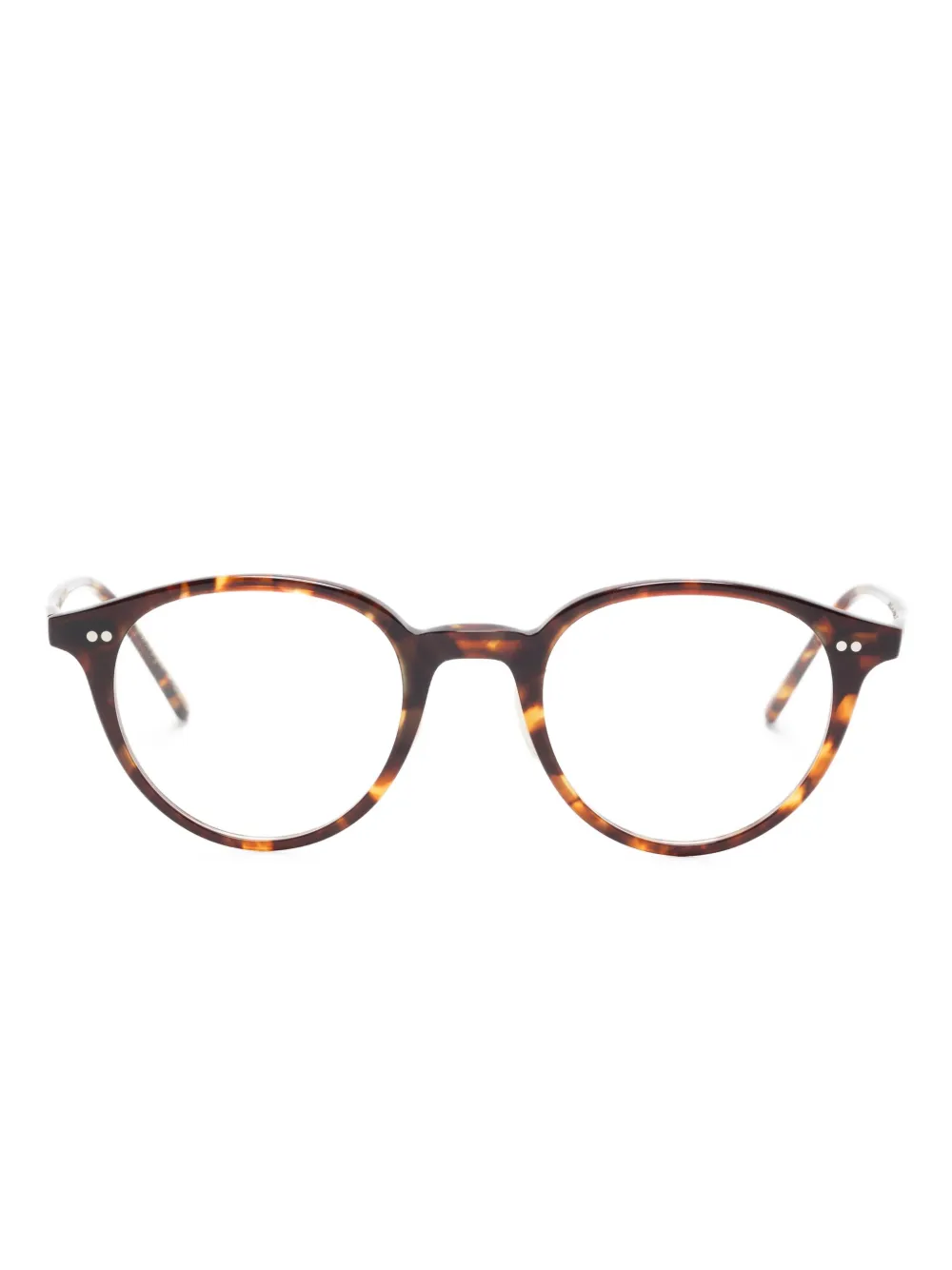 

Очки Sarelle в круглой оправе черепахового цвета Oliver Peoples, коричневый