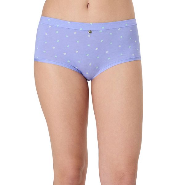 

Женские трусы boy short с полным покрытием и средней посадкой dmssbs Maidenform, Blue Dot Ditsy Print