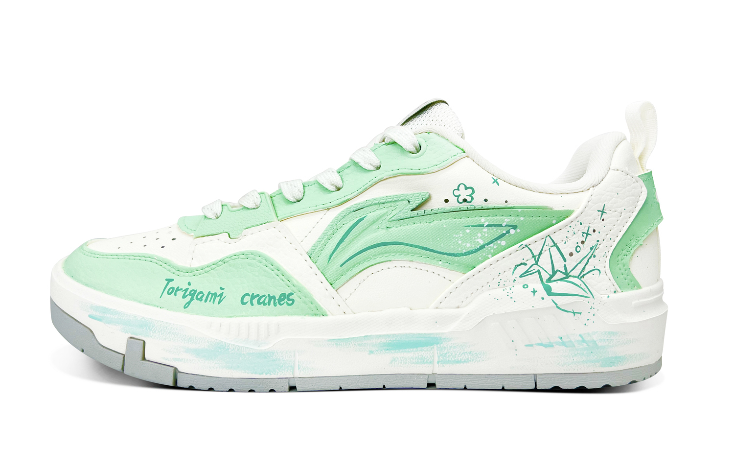 

Yuan Chu противоскользящие износостойкие низкие кроссовки для скейтбординга мужские LINING, светло-зеленый