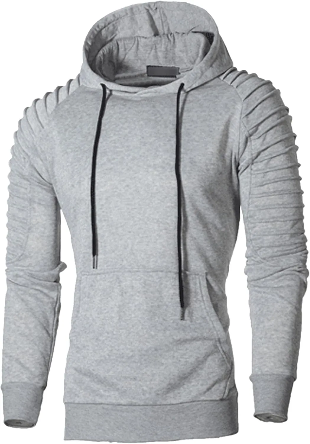 

Мужской однотонный теплый худи Unisex Adult Fleece с карманом