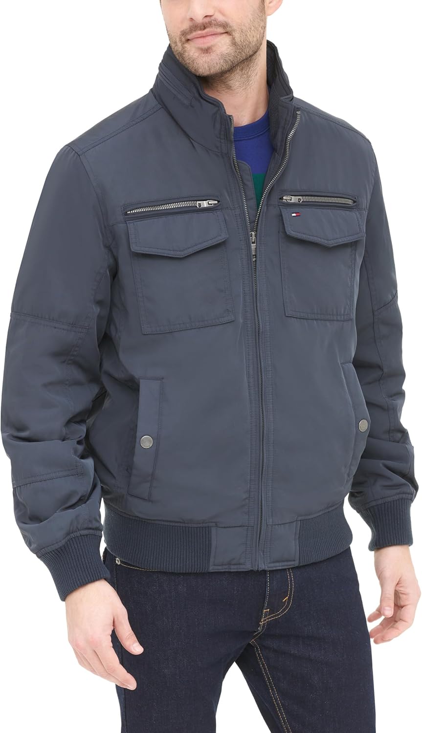 

Мужская водонепроницаемая куртка-бомбер Tommy Hilfiger Performance (стандартная и для больших и высоких), Navy