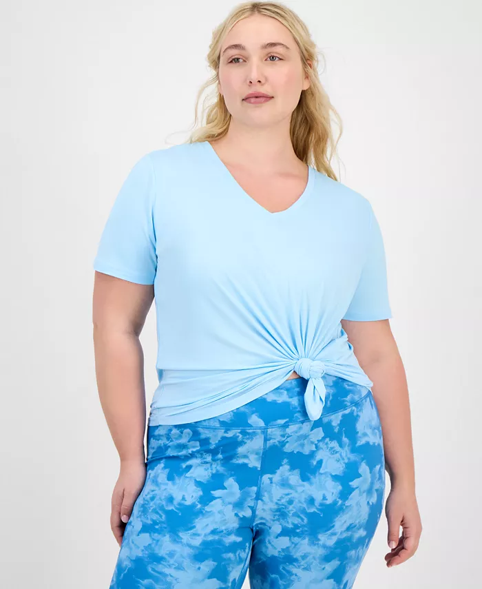 

Футболка активная однотонная базового кроя Plus Size ID Ideology, синий