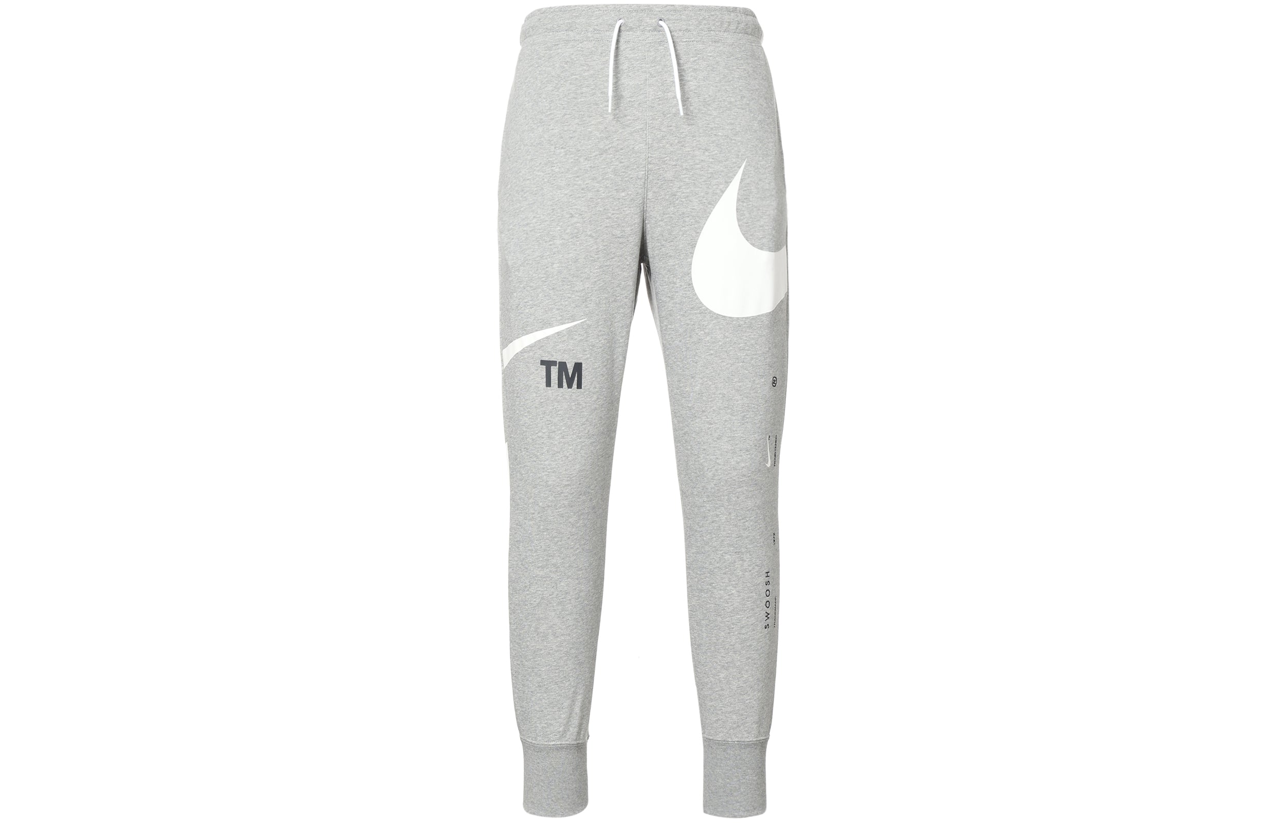 Спортивные брюки Men's Nike Large Logo Lacing Knit Bundle Feet Sports Pants/Trousers/Joggers Autumn Light Grey DD6092-063 — фото 2