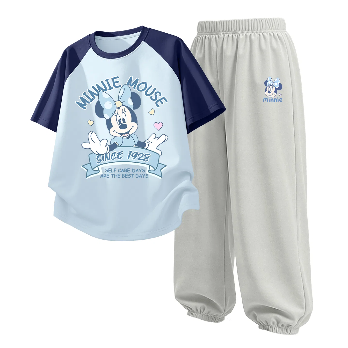Детский спортивный костюм Casual Sportswear 2 Piece Set Disney, Di Hamburger Milk Green+Di French Fries K Black — фото 3