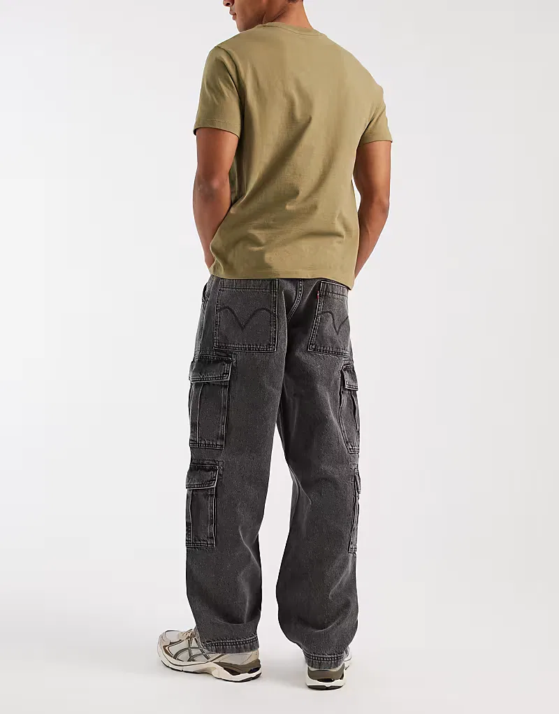 Джинсы-карго Levis 578 из выстиранного денима Levi's, черный — фото 2