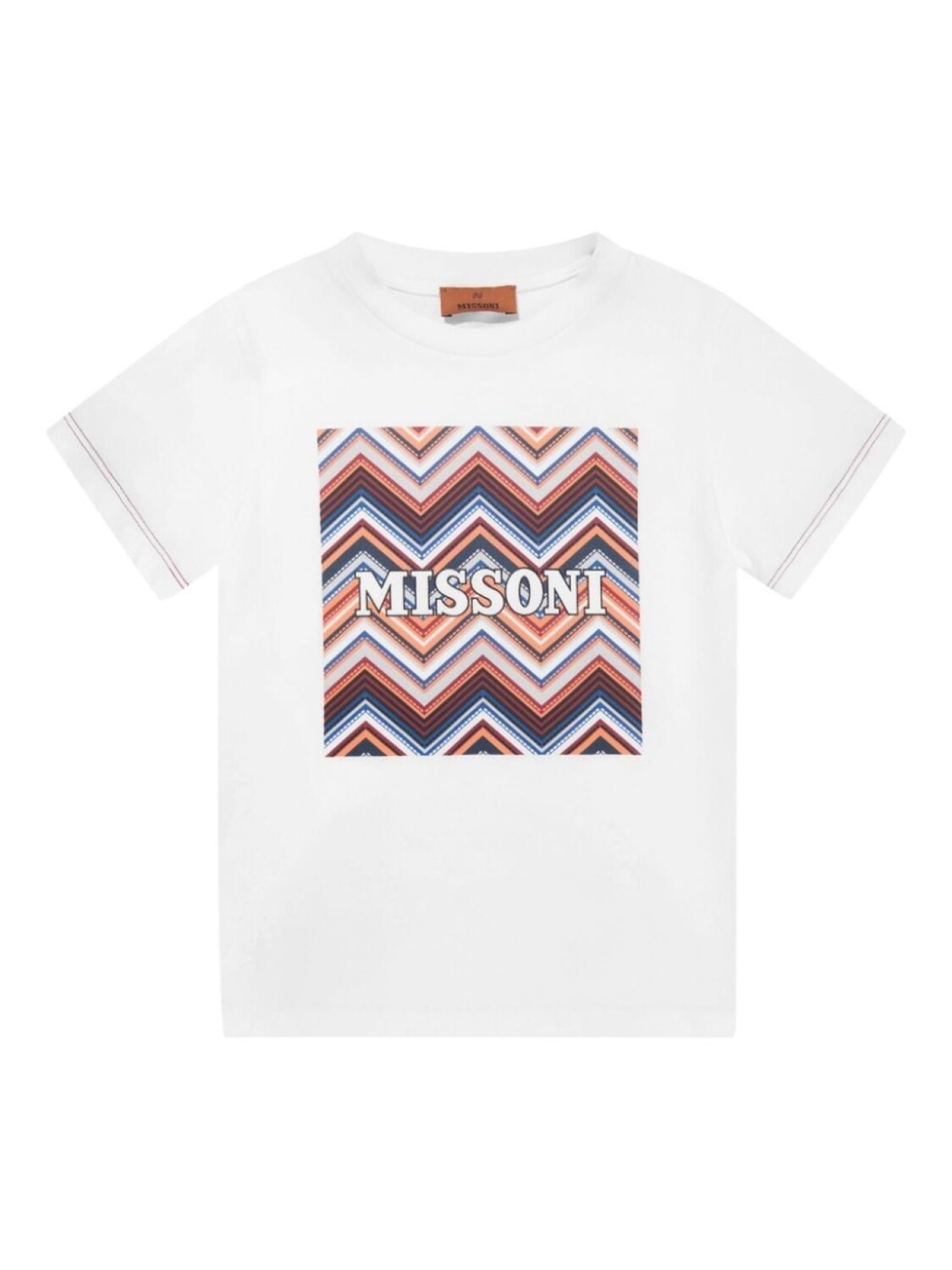 

Missoni Kids хлопковая футболка с логотипом, белый