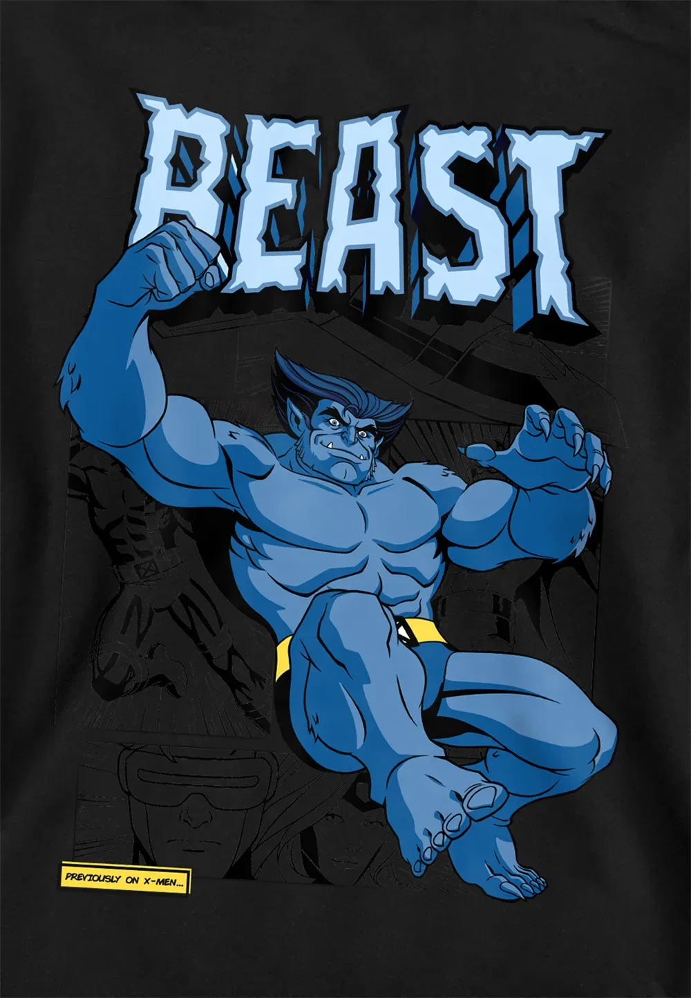 Детская худи Marvel X-Men Beast, черная, черный — фото 2