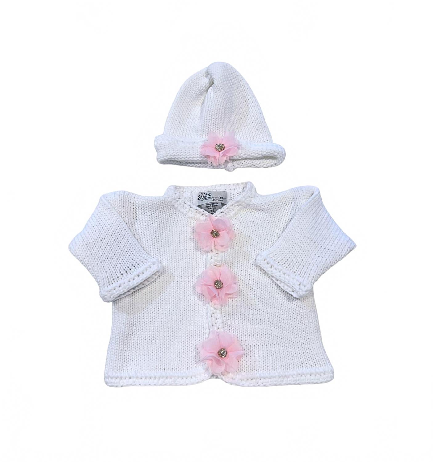 

Женский свитер из двух частей с маленькими стразами в центре, белый цвет Gita, белый