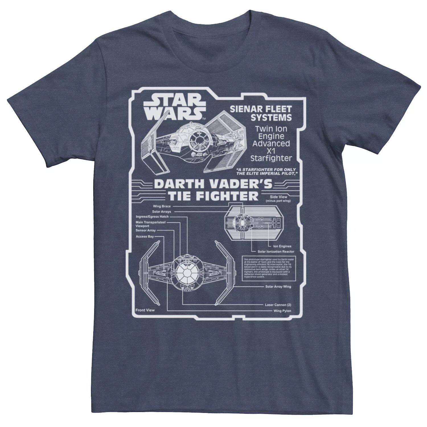 

Мужская футболка с изображением Дарта Вейдера Tie Fighter Star Wars