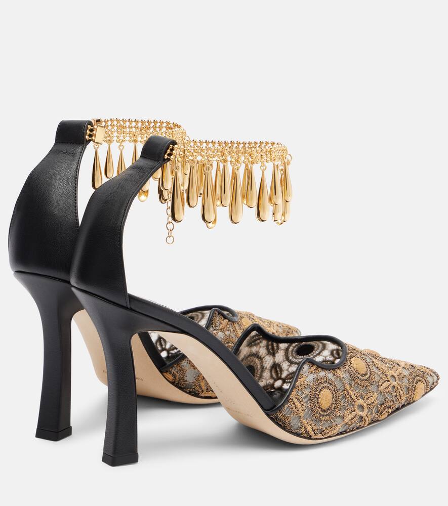 Harnicus 105 туфли-лодочки с кожаной отделкой и шнуровкой Manolo Blahnik, Ywov 977v/Blck 0015 — фото 2