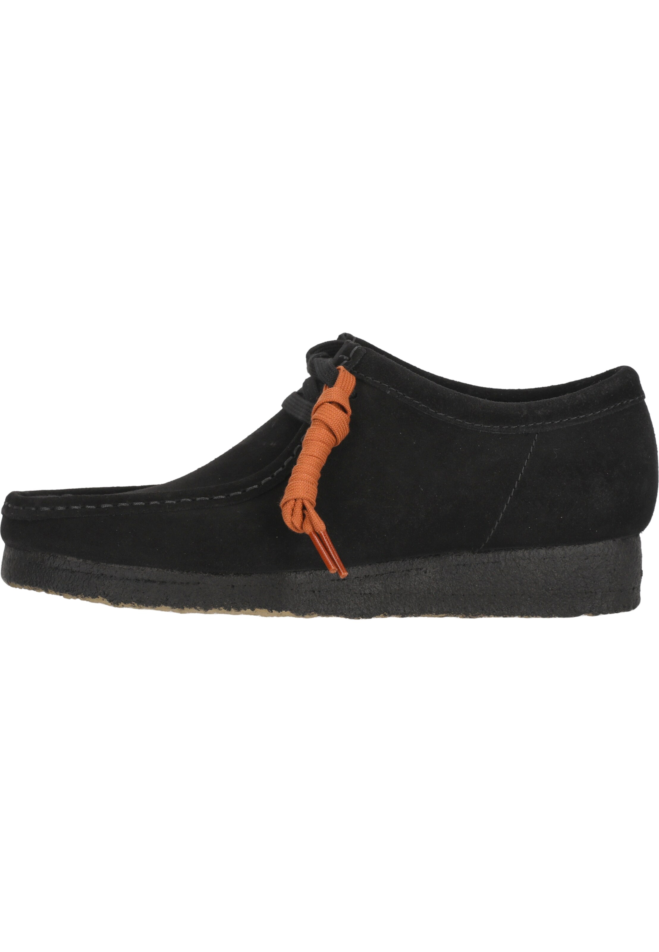 CLARKS Туфли на шнуровке 'Wallabee Black' в черном цвете — фото 2