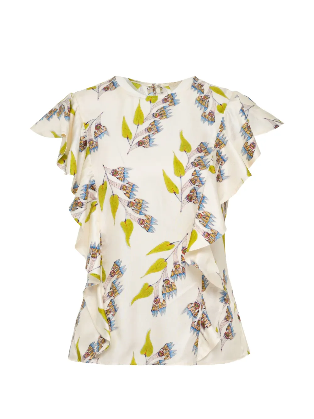 

Ботанический топ с оборками Ulla Johnson, бежевый